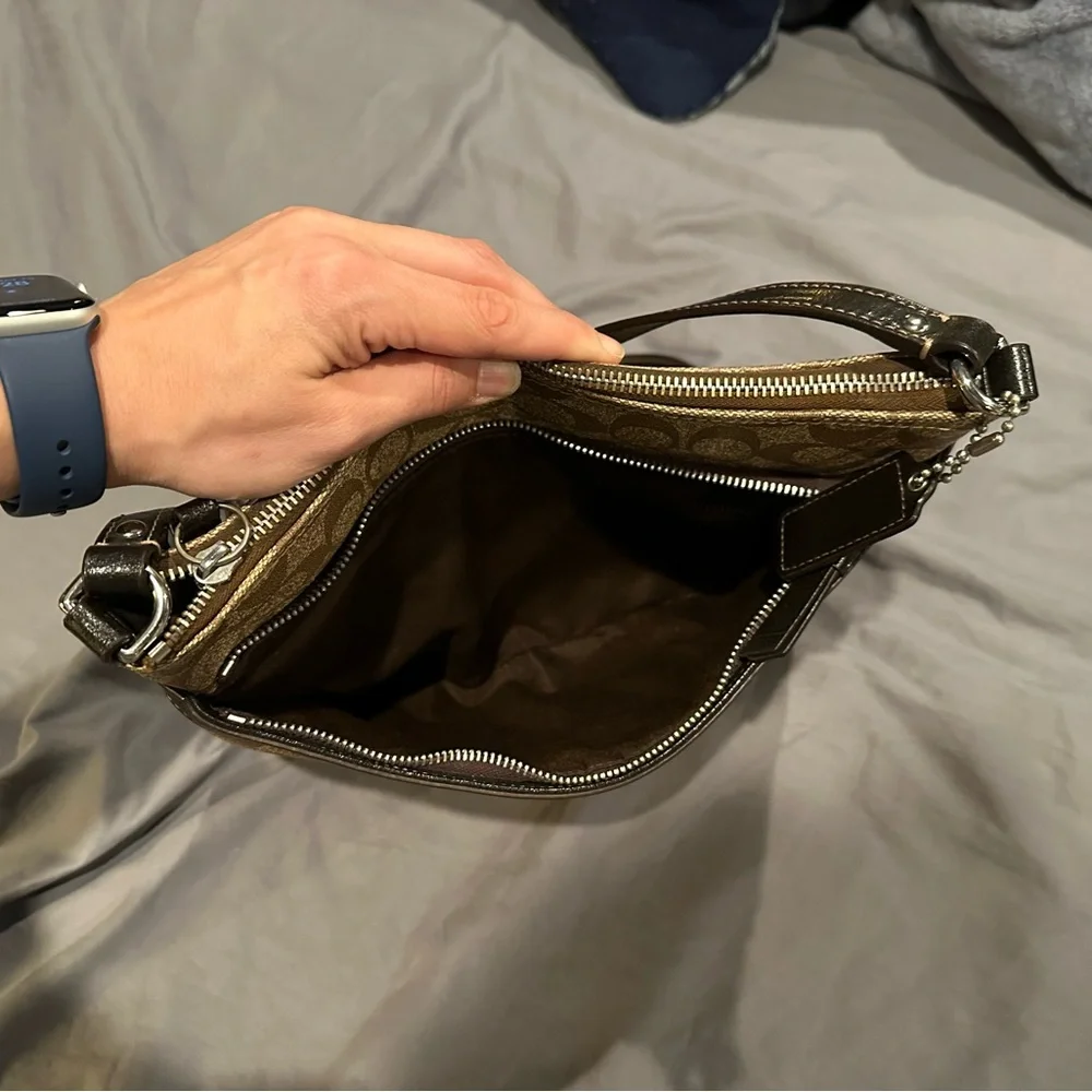 Coach Brown and Black Crossbody Bag